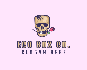 Skull Rose Avatar logo design