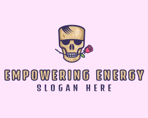 Skull Rose Avatar logo design