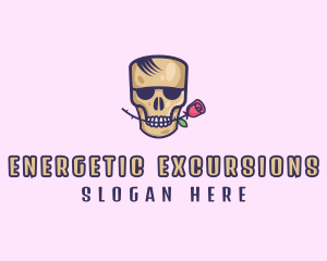 Skull Rose Avatar logo design