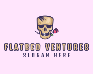 Skull Rose Avatar logo design