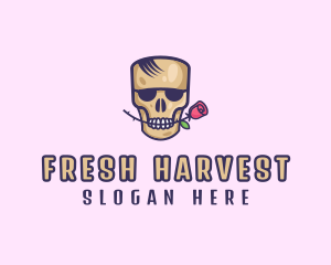 Skull Rose Avatar logo design