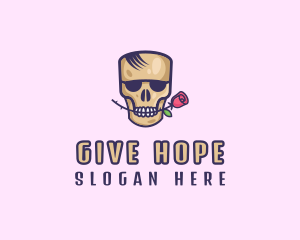 Skull Rose Avatar logo design