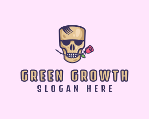 Skull Rose Avatar logo design