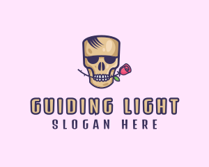 Skull Rose Avatar logo design