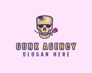 Skull Rose Avatar logo design