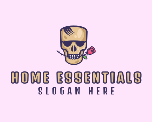 Skull Rose Avatar logo design