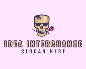 Skull Rose Avatar logo design