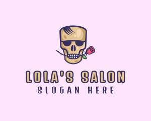 Skull Rose Avatar logo design