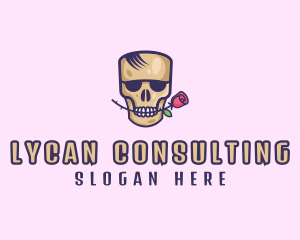 Skull Rose Avatar logo design