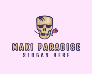 Skull Rose Avatar logo design