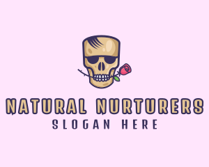 Skull Rose Avatar logo design