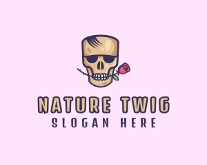 Skull Rose Avatar logo design