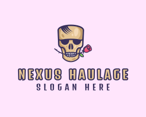 Skull Rose Avatar logo design