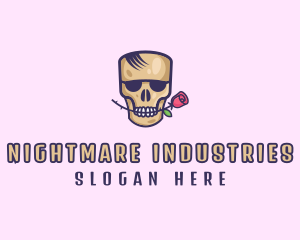 Skull Rose Avatar logo design