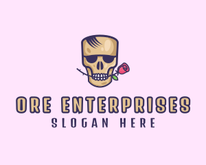 Skull Rose Avatar logo design