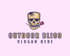 Skull Rose Avatar logo design