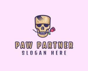 Skull Rose Avatar logo design