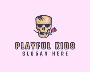 Skull Rose Avatar logo design