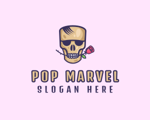 Skull Rose Avatar logo design