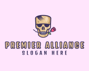 Skull Rose Avatar logo design