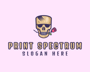 Skull Rose Avatar logo design