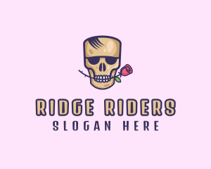 Skull Rose Avatar logo design