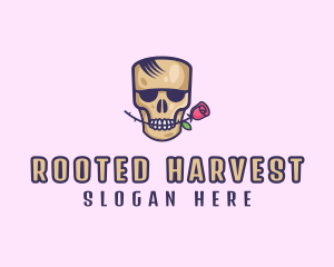 Skull Rose Avatar logo design