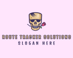 Skull Rose Avatar logo design