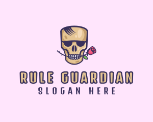 Skull Rose Avatar logo design