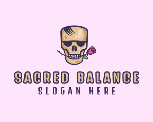 Skull Rose Avatar logo design