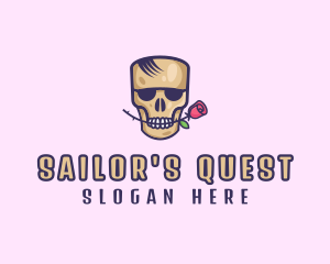 Skull Rose Avatar logo design