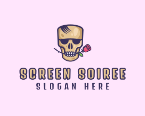 Skull Rose Avatar logo design