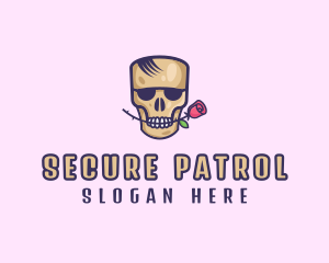 Skull Rose Avatar logo design