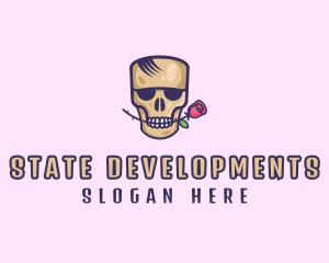 Skull Rose Avatar logo design