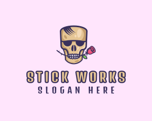 Skull Rose Avatar logo design