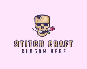 Skull Rose Avatar logo design