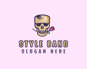 Skull Rose Avatar logo design