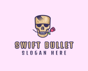 Skull Rose Avatar logo design