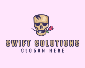 Skull Rose Avatar logo design