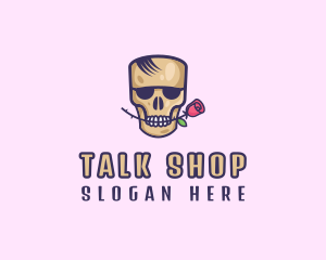 Skull Rose Avatar logo design