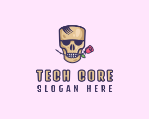 Skull Rose Avatar logo design