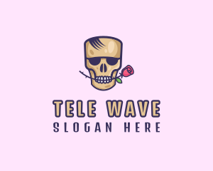 Skull Rose Avatar logo design