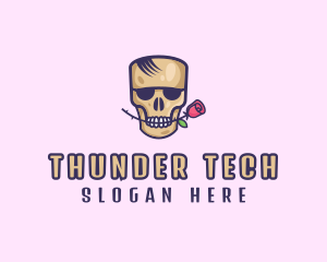 Skull Rose Avatar logo design