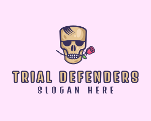 Skull Rose Avatar logo design