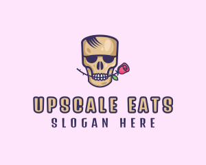 Skull Rose Avatar logo design