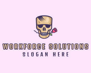 Skull Rose Avatar logo design