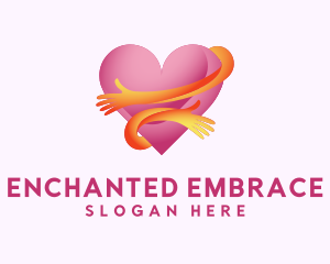 Embrace Love Heart logo design