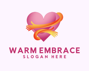 Embrace Love Heart logo design
