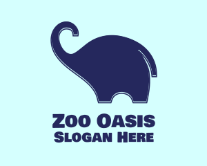 Blue Baby Elephant logo design