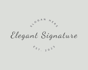 Elegant Script Fashion logo design